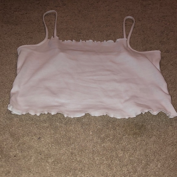 White Ruffle Tank Top - Picture 2 of 3